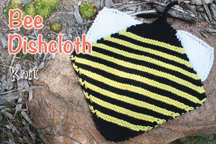 bee dishcloth lily