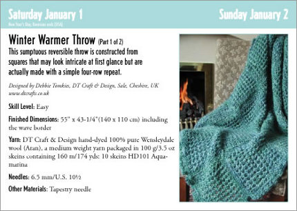 knitting pattern calendar