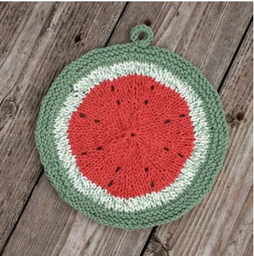 watermelon dishcloth lily