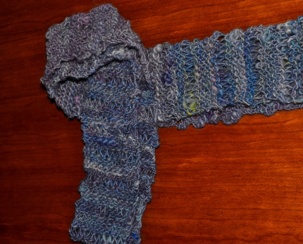 garter drop stitch scarf