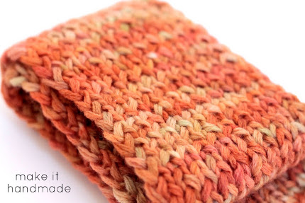 sunset scarf ribbing