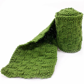 basketweave scarf knitting pattern