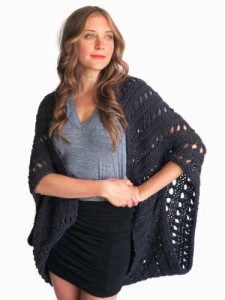 Knit poncho beach cover up - Two of Wands 