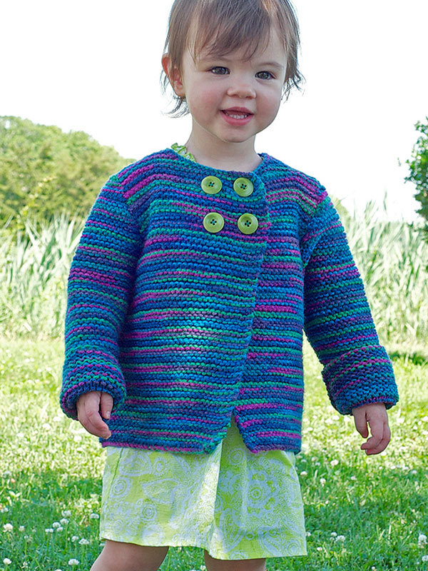 knit a simple swing coat for the little one in your life