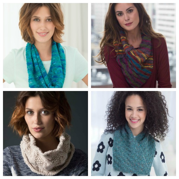 a few great free cowl patterns from Lion Brand Yarn