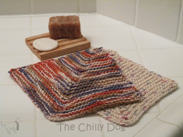 learn to knit mitered squares with this washcloth pattern