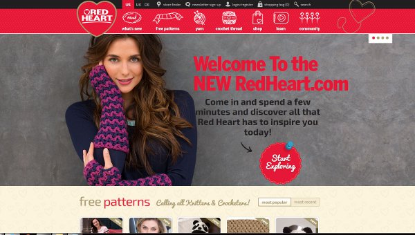 red heart revamps website