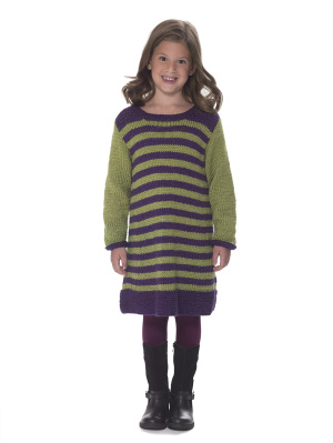 This sweet crewneck dress is part of the Next Generation collection from Lion Brand, honoring the sixth generation of the family that owns the company. 