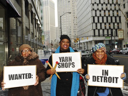 Detroit yarn crafters yearn for a yarn store. 