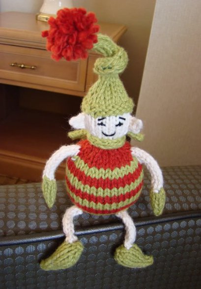 knit an elf for last-minute decor or gift giving