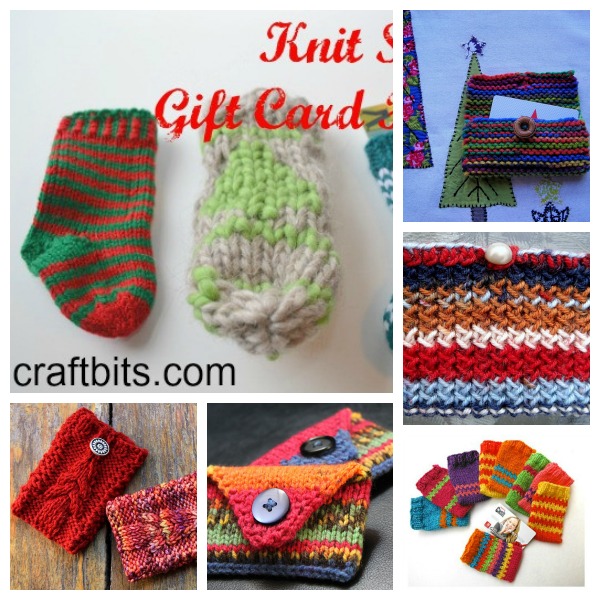 knit a gift card holder fo a semi-homemade gift