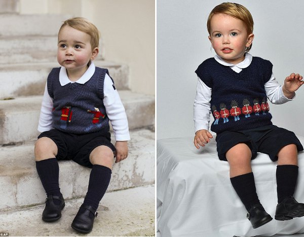 Knit a vest with standing guards similar to Prince George's!