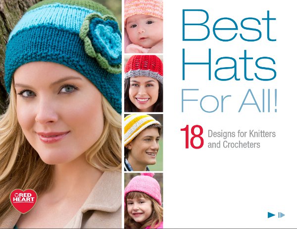 Hat knitting patterns free ebook form Red Heart.