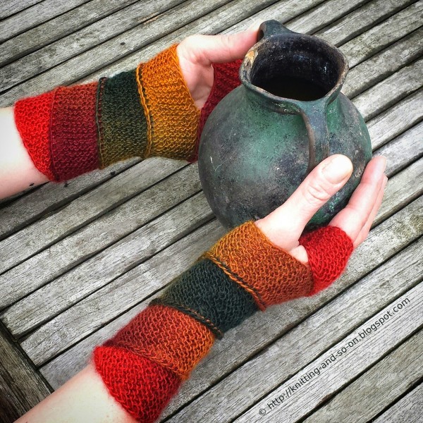 try these fun helix mitts worked in a spiral that's joined as you go.