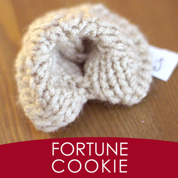 how to knit a fortune cookie