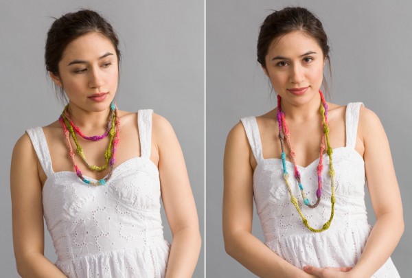 knit bead necklace knitting pattern