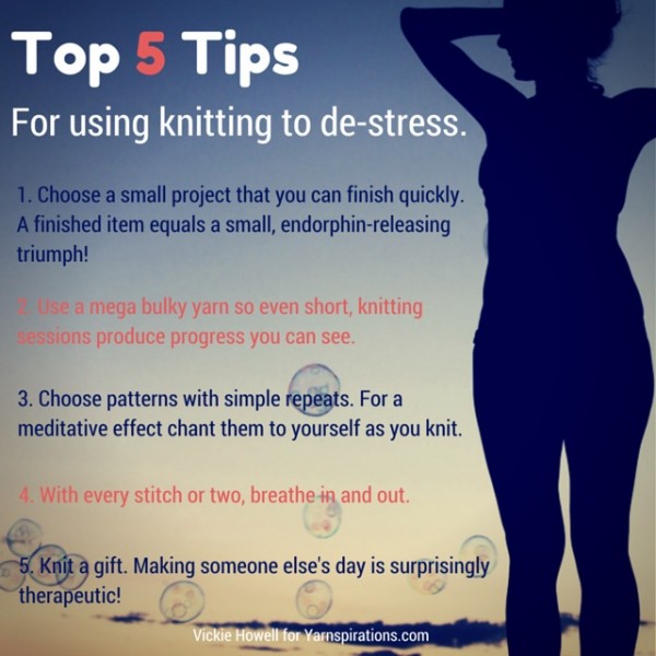 how to use knitting to destress