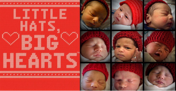 knit little red hats for babies