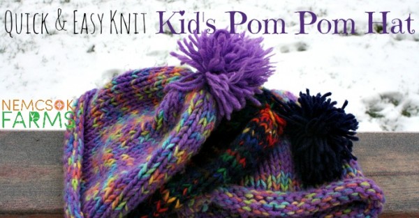 knit a super quick and easy hat for kids