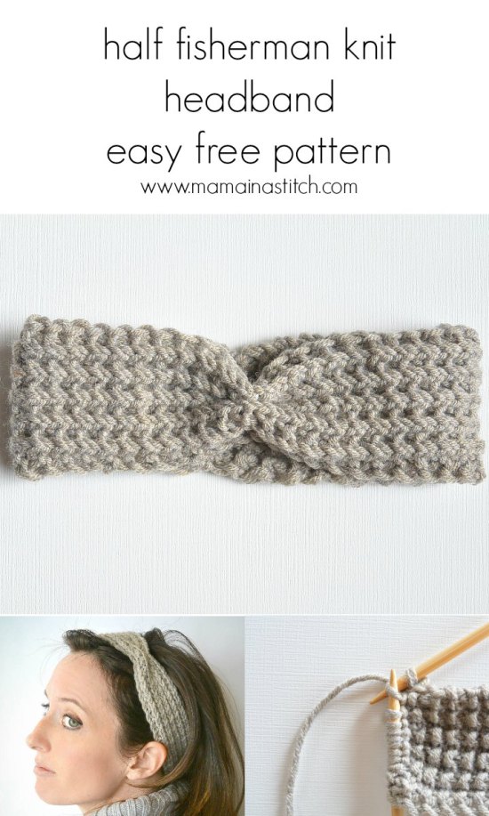 easy ribbed headband knitting pattern