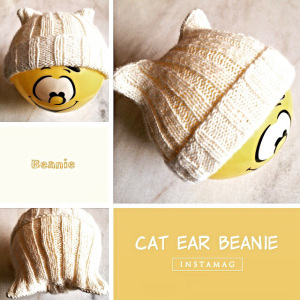 Knit a super simple cat ear hat