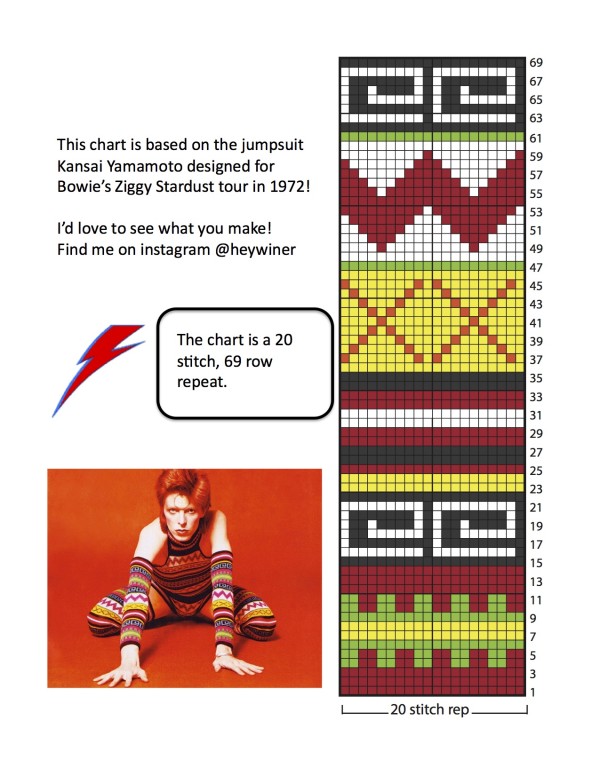 bowie knitting chart