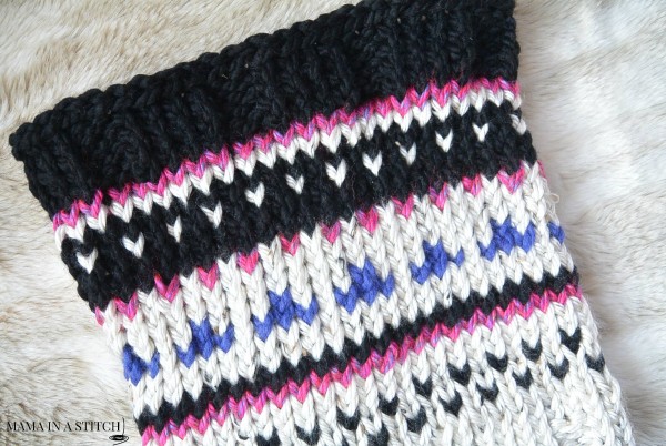 Easy stranded knitting cowl