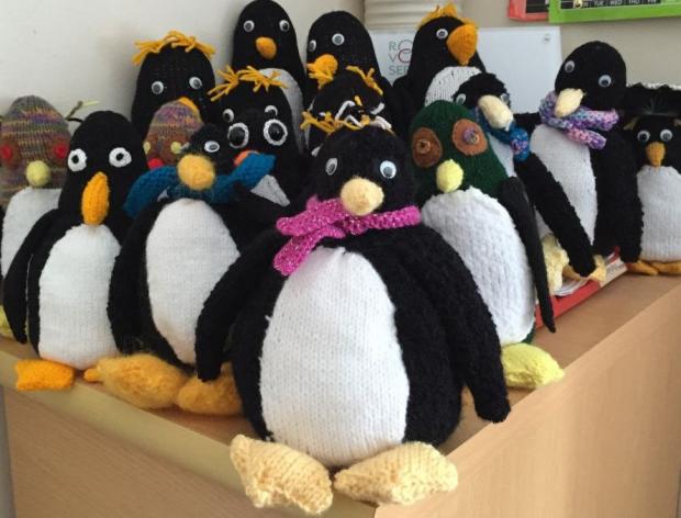 knitbits: penguin knitting for charity