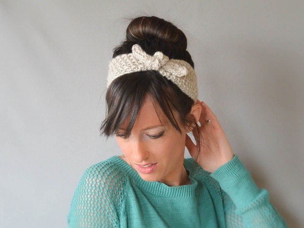 KNit a vintage-style tie headband