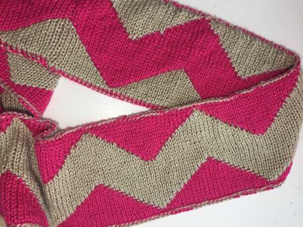 Knit a reversible, double knitting infinity scarf