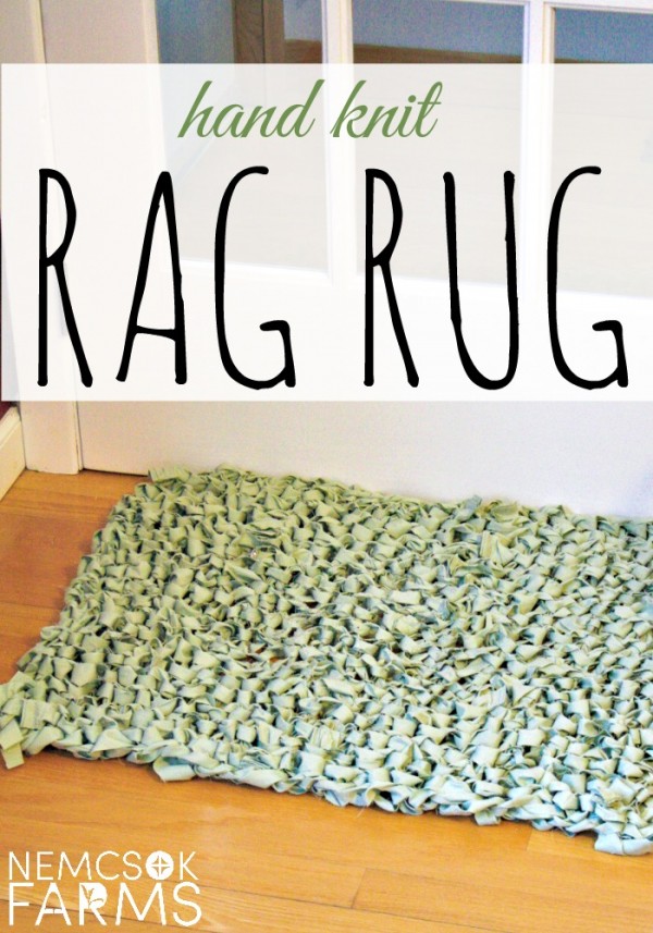 learn to knit a rag rug out of an old sheet