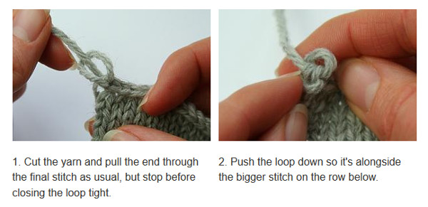 How to make the end of your bind off neater.