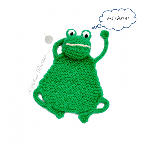 flat frog bookmark knitting pattern