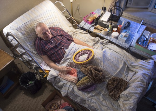 91-year-old in hospice still knitting hats for homeless.