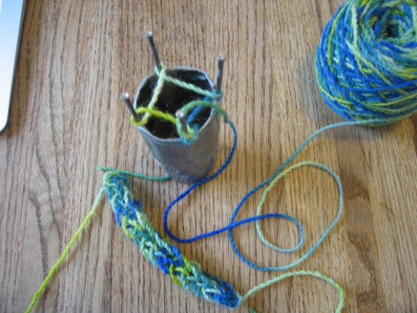 knitting spool made with nails