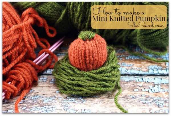 mini knitted pumpkin pattern