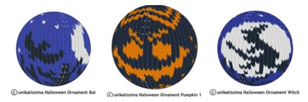 Knit Halloween balls for your Halloween tree.