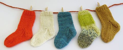 knit baby socks for the UK hand knitting association stocking appeal