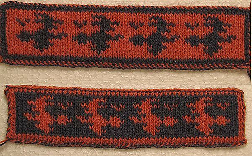 Knit a double knitting witch bookmark for Halloween.