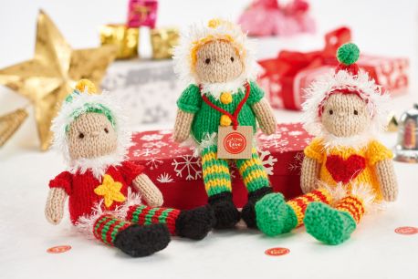 Knit elves for Christmas.