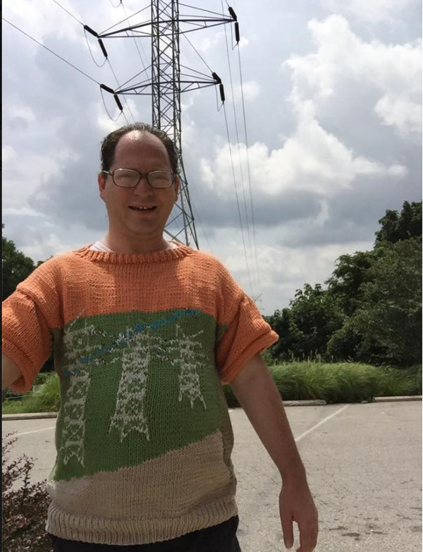 Sam Barsky knits amazing sweaters of landmarks and more.