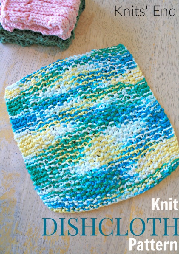 Knit a dishcloth in simple seed stitch.