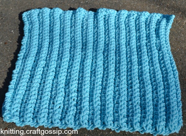 cartridge rib dishcloth knitting pattern