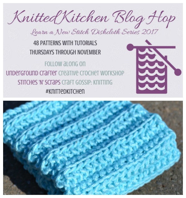 cartridge rib dishcloth knitting pattern