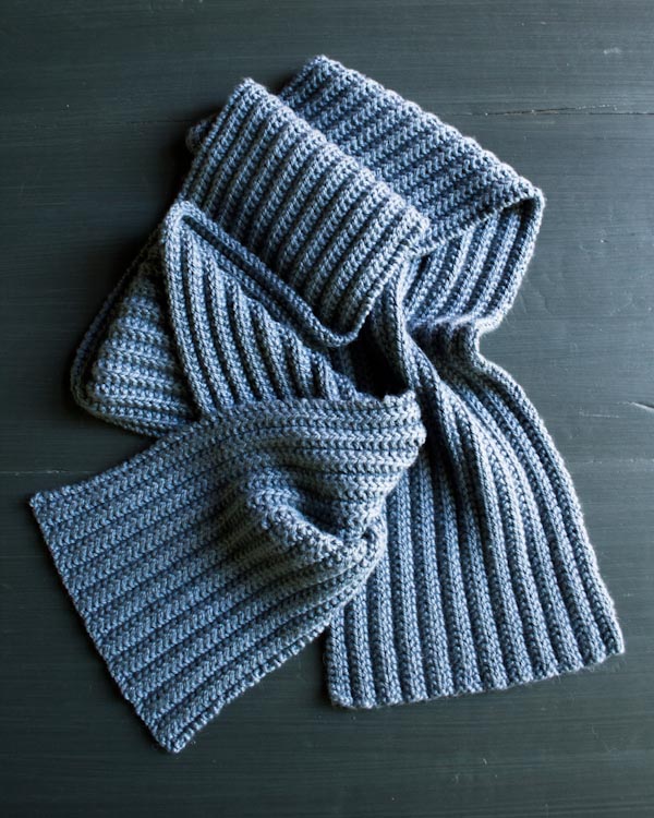 No Purl ribbed scarf from Purl Soho.