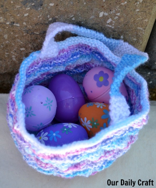 easy knit easter basket