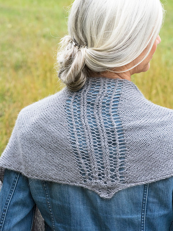 Dowson triangular shawl berroco