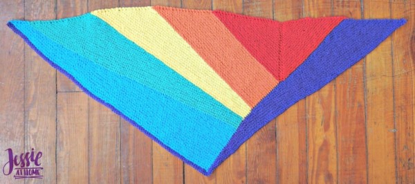 shifting rainbow shawl knitting pattern