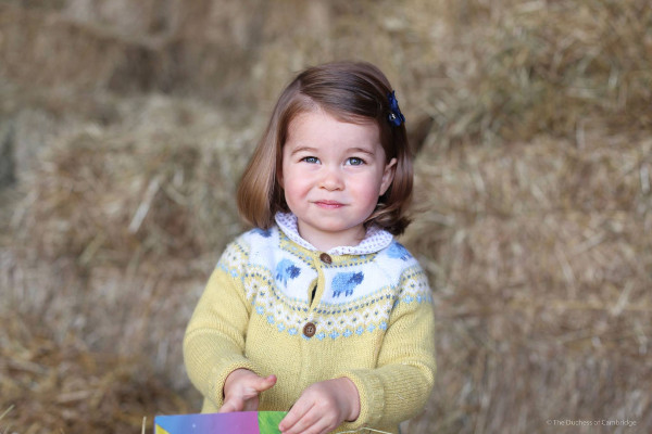 Princess Charlotte and sheep sweaters.