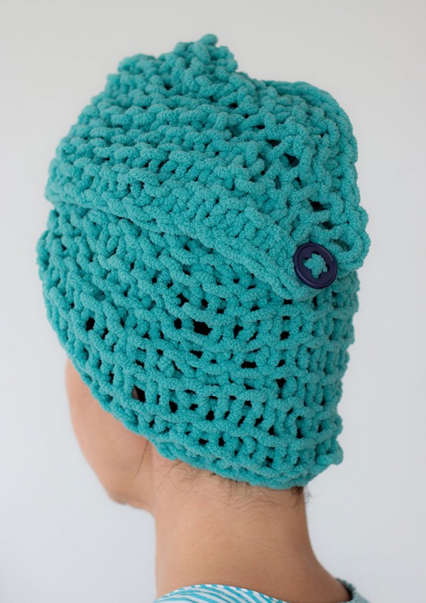 Knit a hair turban for after shower or swimming.